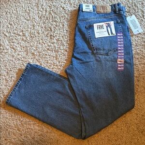 Frye Blue Slim Bootcut Jeans Classic Denim 36x32 NWT